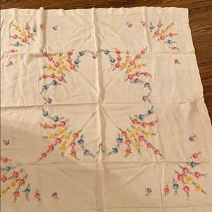 Antique fabric tablecloth